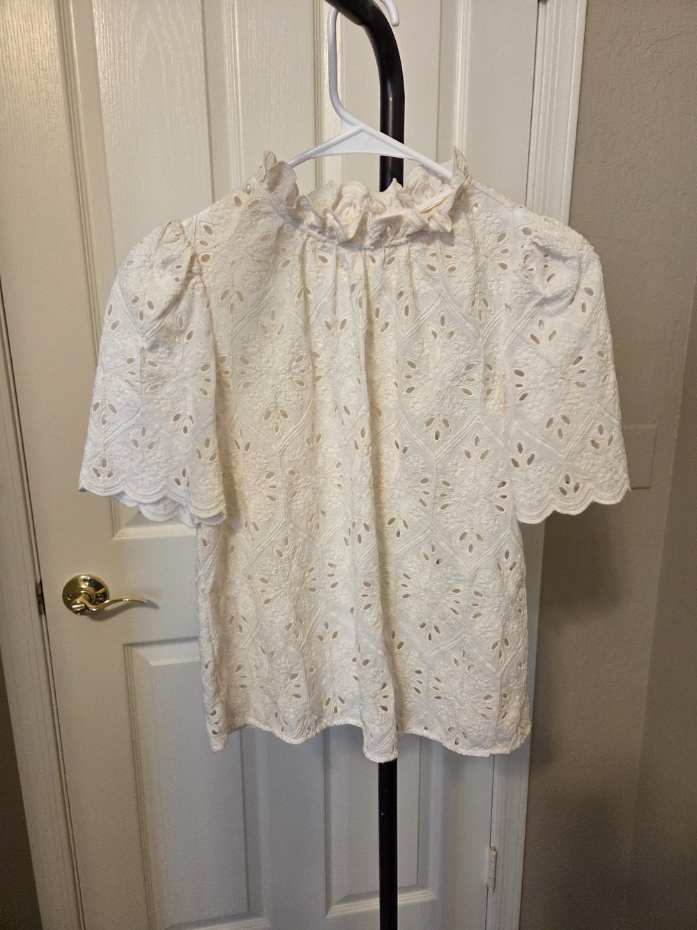 Sézane Louisah Blouse in Ecru - Size 34